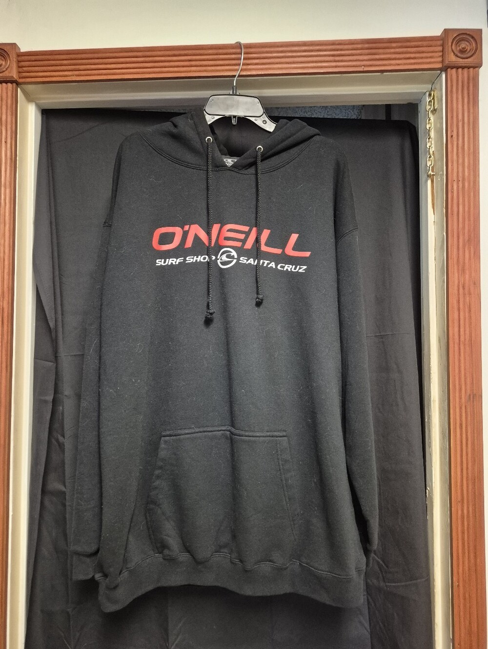 O'Neill Black Pullover Hoodie with Red Logo - Picture 9 of 10